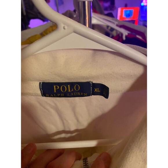 Polo Quaterzip Size XL White - Picture 2 of 2